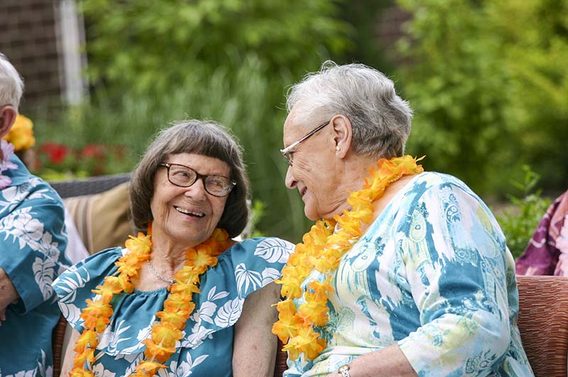 Luau Two Seniors Enjoying Life at The Avenues Crofton Park