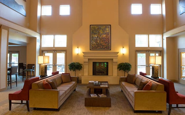 gallery-lobby-fireplace-interior Hotel-like Lobby